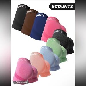 NWOT GYM Minute Women's Letter Print High Waist Athletic Sports Shorts 9 Pack